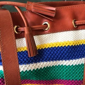Rainbow Knit Ugg Purse